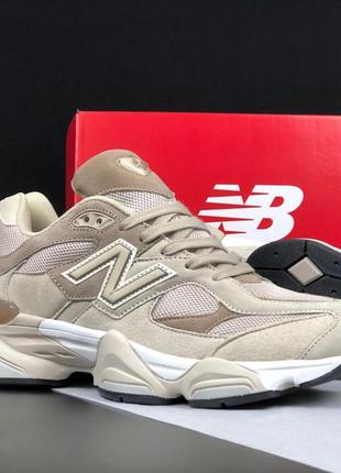 Чоловічі кросівки new balance 9060 замшеві бежеві