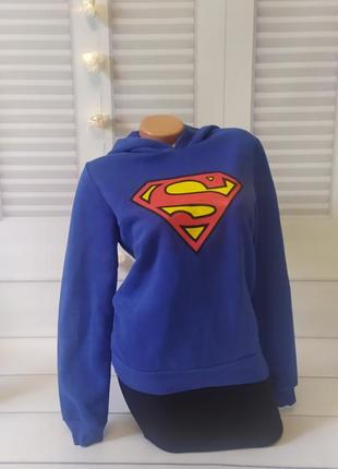 Свитшот кофта светр худи сине superman, s/m1 фото