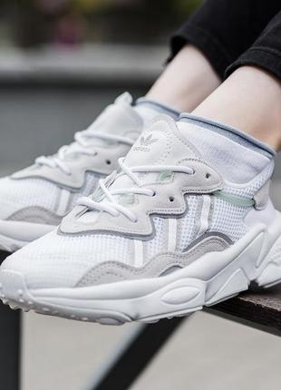 Кроссовки adidas ozweego adipren white/grey кросівки2 фото