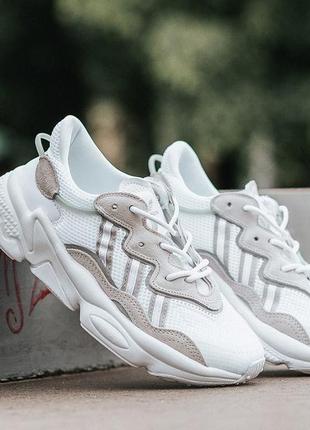 Кроссовки adidas ozweego adipren white/grey кросівки8 фото