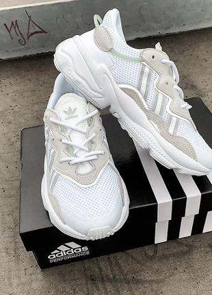 Кроссовки adidas ozweego adipren white/grey кросівки4 фото