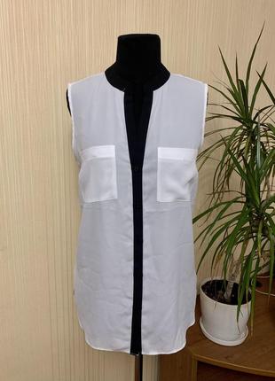 Рубашка безрукавка белая блуза primark размер m