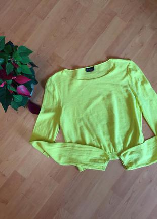 Весняна кофточка від topshop кислотно жовтого кольору
