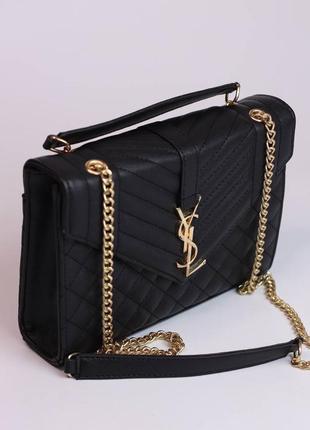 Сумка жіноча ysl envelope mini black 2