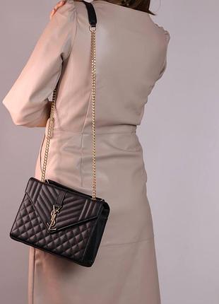 Сумка жіноча ysl envelope mini black 6