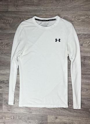 Under armour кофта лонгслив s/m размер спортивная белая оригинал