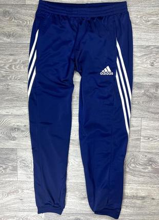 Adidas штаны m размер спортивные на манжете синие оригинал2 фото