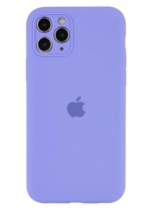 Чехол для iphone 12 pro max silicone case full cover (сиреневый)
