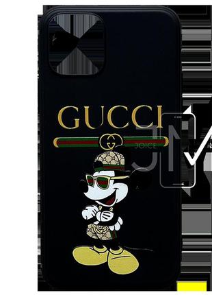 Чохол з принтом для iphone 11 pro (gucci mickey mouse)