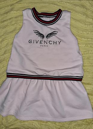 Роскошное платье  givenchy  86см для девочки  на лето