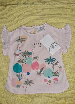 Футболка zara  80 см новая с биркой