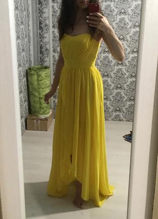 Шикарное вечернее платье шифоновое бюстье в пол2 фото