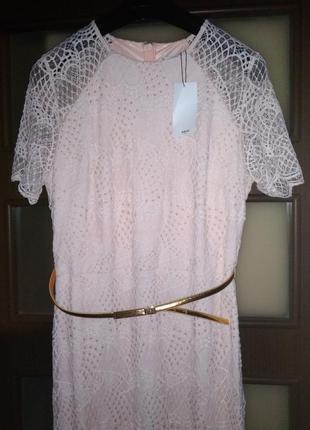Гипюровое кружевное шикарное платье в пол от mango xl3 фото