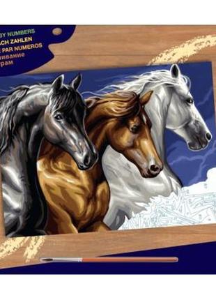 Набір для творчості sequin art painting by numbers senior wild horses (sa1040)