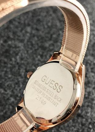 Женские брендовые наручные часы guess, стильные металлические часы на руку для девушки3 фото