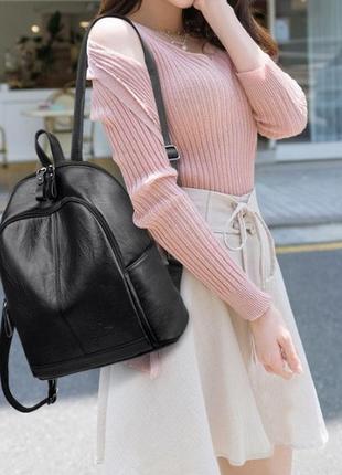 Невеликий жіночий прогулянковий рюкзачок, стильний міський рюкзак для дівчини2 фото