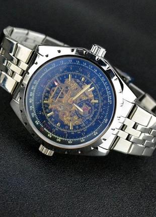 Чоловічий сталевий годинник механіка jaragar, стильний механічний наручний годинник для чоловіків1 фото