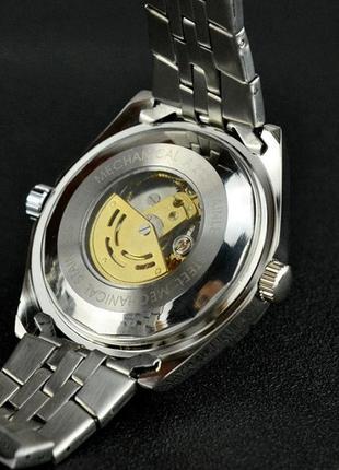 Мужские стальные часы механика jaragar, стильные механические наручные часы для мужчин4 фото