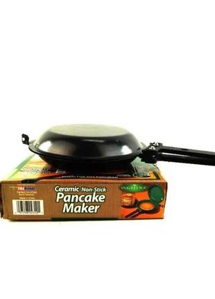 Двостороння сковорода для приготування млинців і панкейків pancake maker salemarket2 фото