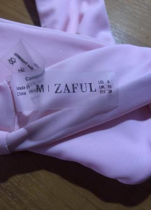 Стильный нежно розовый купальник zaful3 фото