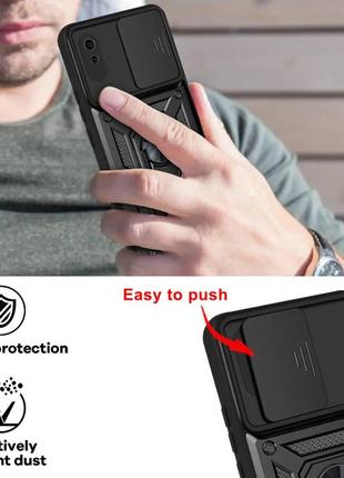 Ударостійкий чохол camshield serge ring for magnet для xiaomi redmi 9a7 фото