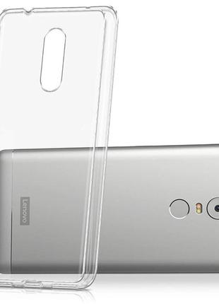 Прозрачный силиконовый чехол для lenovo k6 note