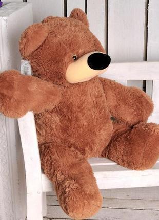 Плюшевий ведмедик бублик коричневий 77 см
