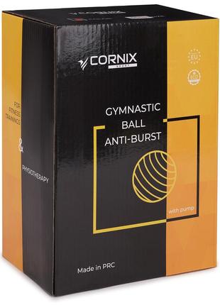 М'яч для фітнесу (фітбол) cornix 55 см anti-burst xr-0018 red6 фото