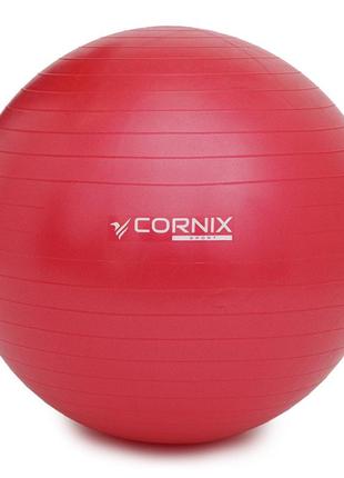 М'яч для фітнесу (фітбол) cornix 55 см anti-burst xr-0018 red4 фото