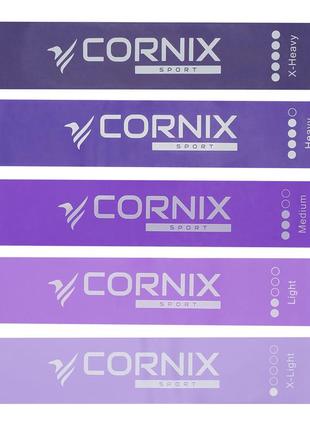 Гумки для фітнесу cornix mini power band набір 5 шт 1-20 кг xr-0253 poland2 фото