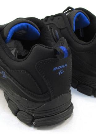 (р.47,48) кроссовки мужские bona черно-синие (бона)3 фото