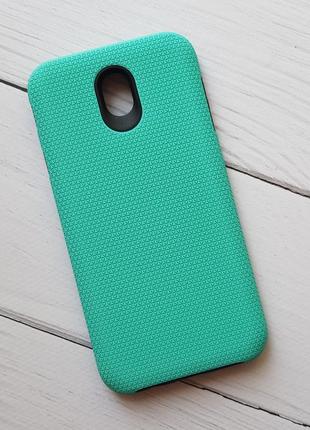 Чехол для samsung galaxy j7 2017 (j730) противоударный, мятный (зеленый)