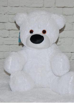Плюшевий ведмедик бублик білий 77 см