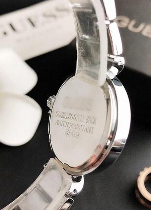 Стильные женские наручные часы guess, качественные модные часы с камушками для девушки6 фото
