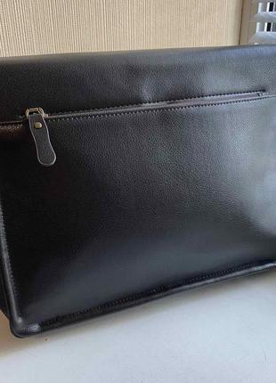 Мужской стильный деловой портфель polo, мужская офисная сумка для документов поло, коричневый10 фото