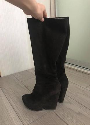 Замшевые сапоги