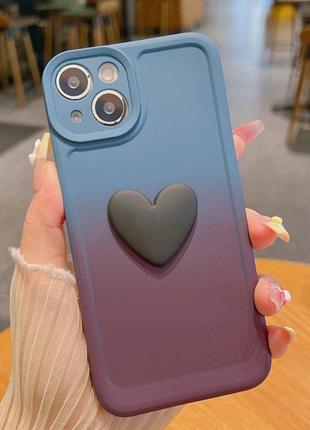 Чехол для телефона iphone 12 pro градиент сине-фиолетовый
