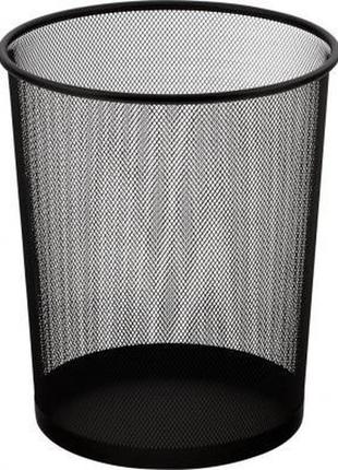 Корзина для бумаг buromax wire mesh, black 15 л (bm.6270-01)1 фото