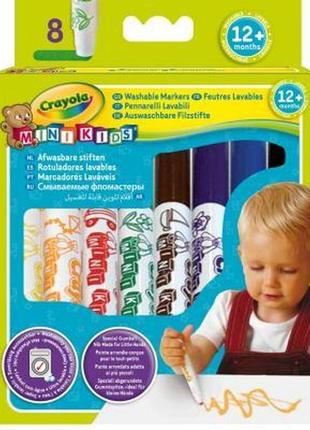 Набір для творчості crayola 8 легко змивних широких фломастерів (8324)