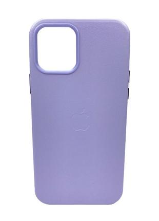 Чохол для iphone leather case magsafe light purple   + animation for iphone