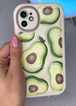 3d case summer for iphone з принтом авокадо