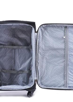 Средний текстильный чемодан 4 колеса wings дорожный тканевый чемодан четырехколесный из ткани чемодан m ткань5 фото