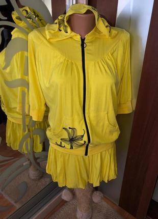 Стильный/модный ярко желтый костюм бренда всеми известного savage by masha tsigal1 фото