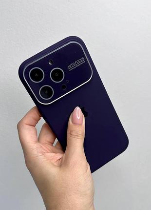 Чохол для iphone silicone case auto focus deep purple