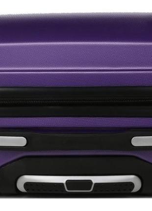 Пластиковый чемодан на 4 колесах дорожный madisson размер s ручная кладь четырехколесный чемодан фиолетовый6 фото
