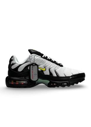 Мужские кроссовки nike air max plus white black mint, мужские текстильные кеды найк белые, мужская обувь8 фото