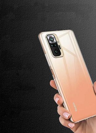 Силиконовый прозрачный чехол для xiaomi redmi note 10 pro3 фото