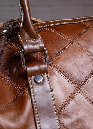 Дорожно-спортивная сумка vintage 14752 коричневая6 фото
