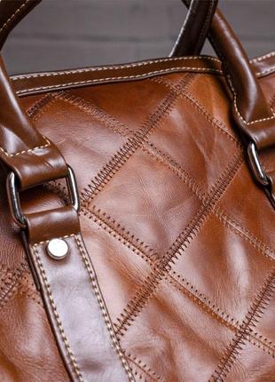 Дорожно-спортивная сумка vintage 14752 коричневая5 фото