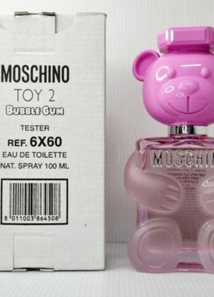 Оригинальный moschino toy 2 bubble gum 100 ml tester (москино тот 2 бабл гам ) туалетная вода
